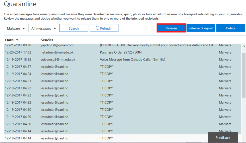 Office 365 Exchange Online Protection Enhancements