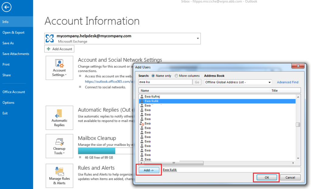 Use configure and resolve synchronization issues with your Outlook