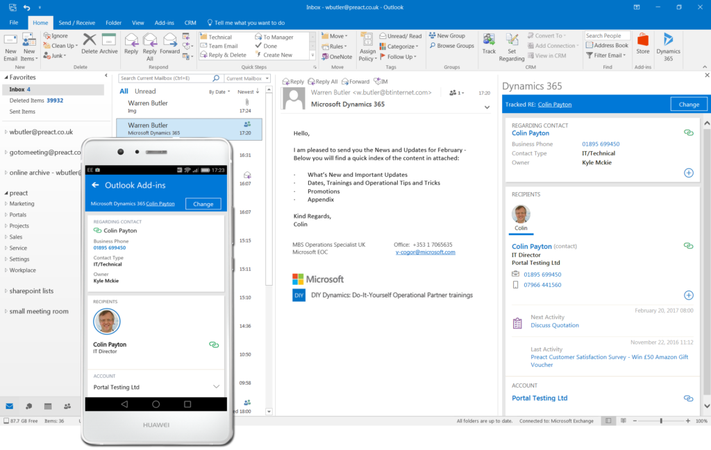 Integrate Microsoft Dynamics 365 With Microsoft Outlook